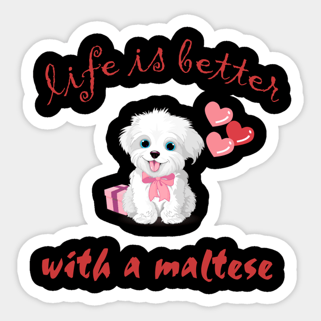 Maltese dog Sticker by khalid12